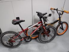 Two child's bicycles,