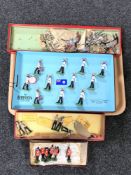 Britiains 3-13 16th Century Knights, together with a Timpo Wild West Series set,