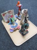 A tray of Disney collector's figures