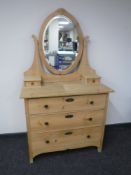 An early twentieth century pine dressing chest