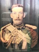 A box of photographic negatives including a portrait of the Prince of Wales (Edward VII),