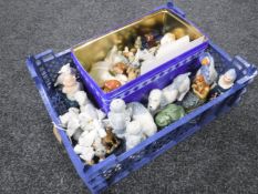 A crate containing a quantity of Wade and other figures