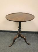 A Georgian mahogany tripod til top occasional table,