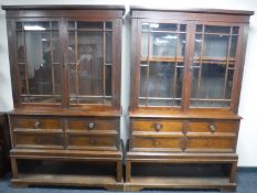 A pair of Victorian mahogany bookcases,