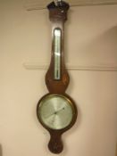 A 19th century inlaid mahogany barometer by S.G.