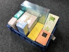 A crate of various perfumes and gift sets, Van Cleef & Arpels,