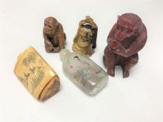 Two Chinese scent bottles,