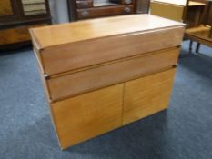 Three 1970's teak floating shelves