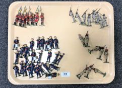 A collection of Nostalgia British Army Regimental lead figures, including Indian Lancers,