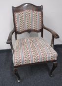 An early twentieth century mahogany armchair,