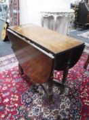 An oak gate leg table