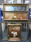 Two gilt framed oils,