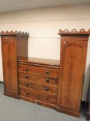 A Victorian mahogany child's sentry door wardrobe,