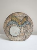 A Troika wheel vase, signed AJ,