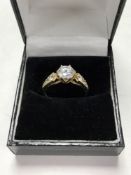A 14ct gold dress ring, size O.