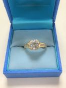 A 14ct gold dress ring, size O.