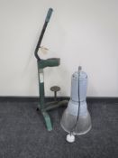 An industrial press stand,