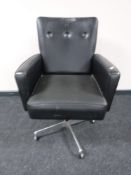 A mid twentieth century black button vinyl,