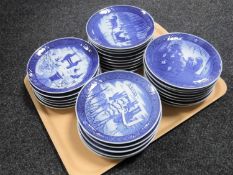 Twenty-nine Royal Copenhagen calendar plates