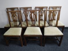 A set of eight Victorian mahogany dining room chairs