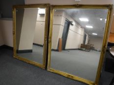 Two large gilt framed mirrors