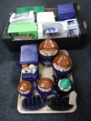 A tray and a box of Knightsbridge Collection paperweight, boxed Ringtons china,