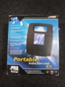 A portable induction loop kit, boxed.