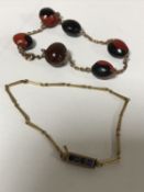 Two vintage gold bracelets (2)