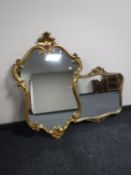 Two ornate gilt framed mirrors