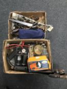 Two boxes of vintage hand tools