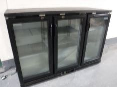 A Polar triple door under bench bottle fridge