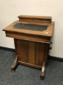 A late Victorian inlaid mahogany Davenport,