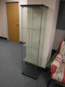A square display cabinet