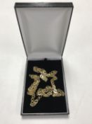 A long sterling silver necklace