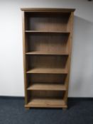 A set of pine open shelves CONDITION REPORT: 192cm high, 89cm wide and 34.5cm deep.