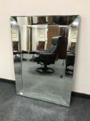 An all glass contemporary mirror,
