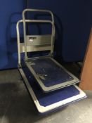 Two flat bed trolleys