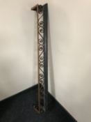 An early 20th century cast iron fire curb