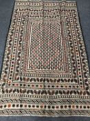 A needlework Sumak kilim rug,