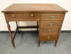 An Edwardian inlaid mahogany lady's desk,