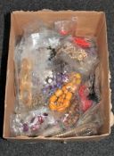 A box of a large quantity of costume jewellery