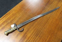A French chassepot yataghan bayonet