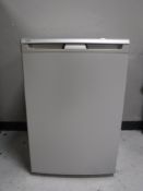 A Beko under bench silver fridge