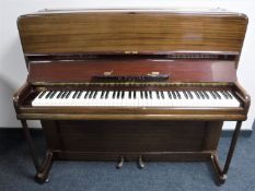 A mahogany cased over strung piano by B.