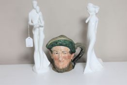 Two Royal Doulton Images porcelain figures, First Love and Carefree,