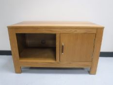A contemporary oak TV stand
