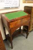An antique mahogany clerk's desk, width 79.