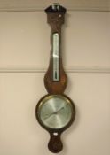 A 19th century inlaid mahogany barometer by Lombardini