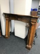 An oak fire surround