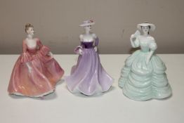 Three Coalport figures; Carla,